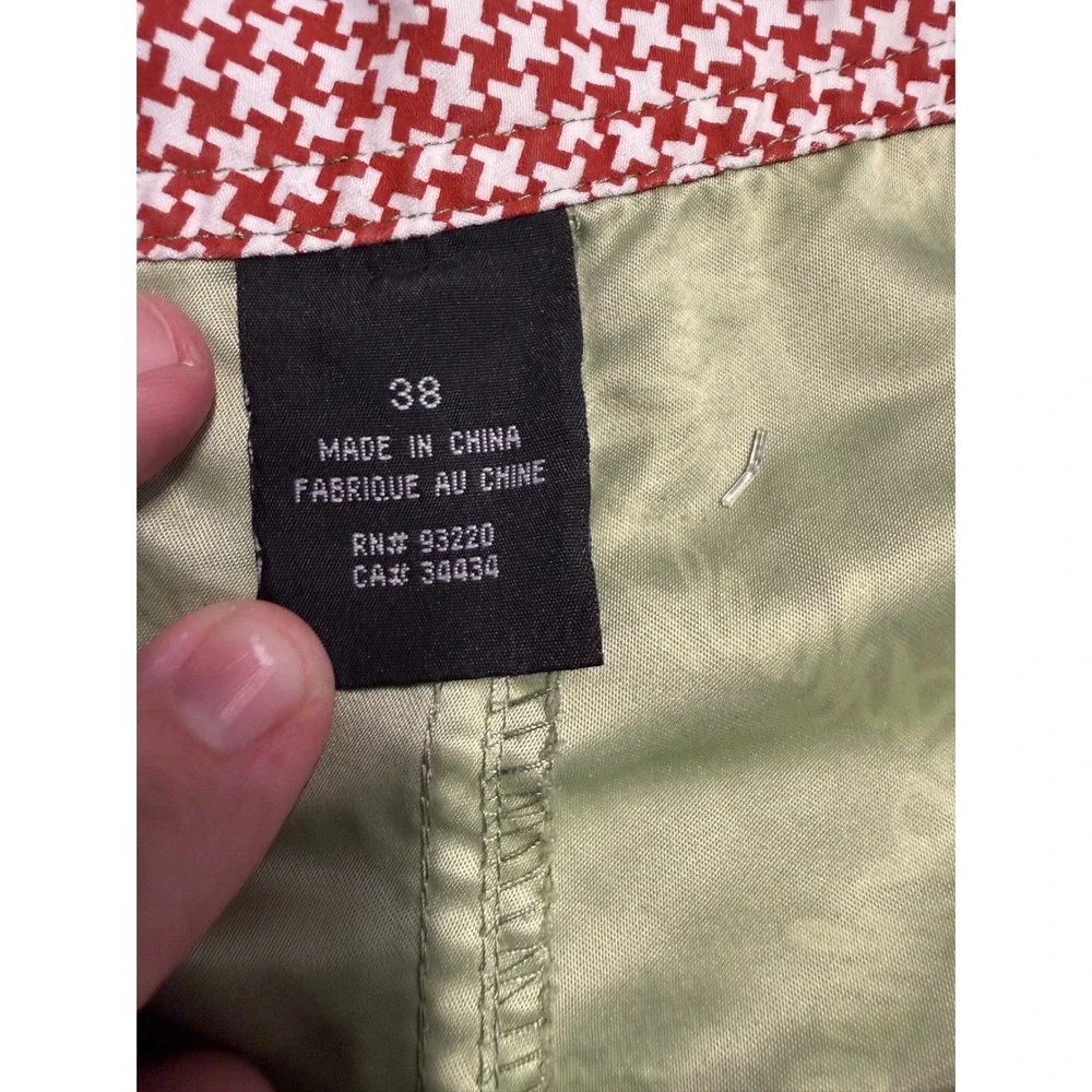 DC Shoes Mens Board Shorts Size 38 Green All Over Logo Print Swim Trunks Skate